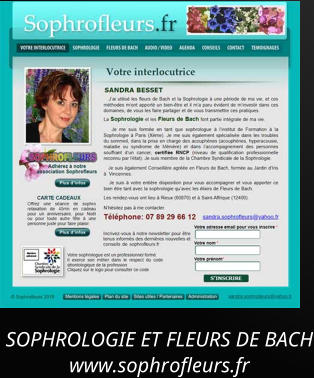 SOPHROLOGIE ET FLEURS DE BACH www.sophrofleurs.fr